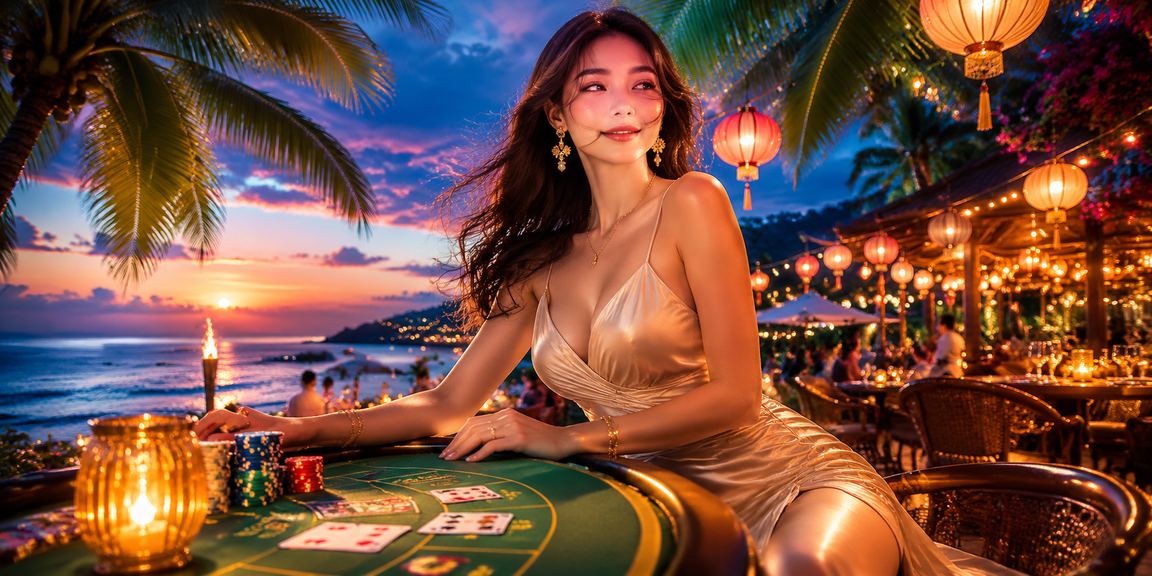 Người dùng tại Hội An dùng điện thoại nhận voucher ưu đãi onebet dưới ánh đèn lồng