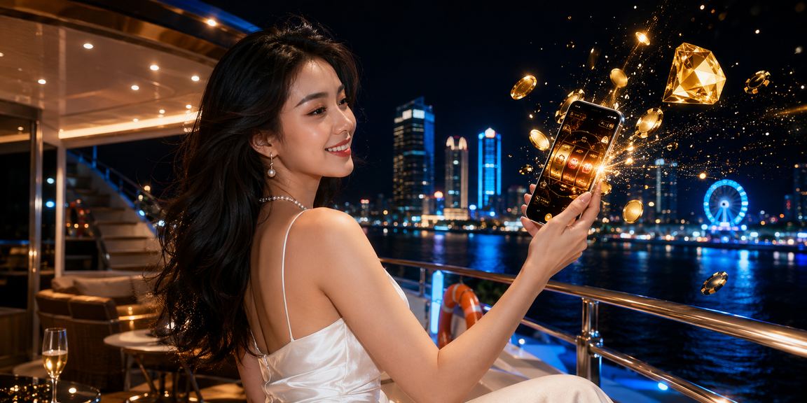 Người chơi slots trực tuyến tại bãi biển Đà Nẵng trên điện thoại di động